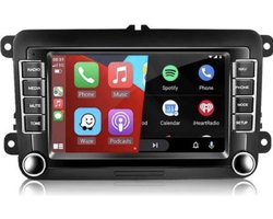 Car Essentials - Apple CarPlay & Android Auto - Inbouwscherm 7 inch - Volkswagen, Seat & Skoda - Autoradio 2Din - Ingebouwde WiFi & Bluetooth - Inclusief Achteruitrijcamera