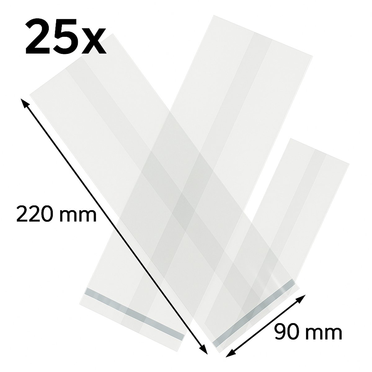 25x Uitdeelzakjes | 220 x 90 mm | Traktatiezakjes | Kinderfeestje | Cellofaanzakjes | Cadeauzakjes | Snoepzakjes | Plastic Zakjes | Uitdeelzakjes transparant | Uitdeelzakjes kinderen | Cadeauzakjes | Inpakzakjes | Verpakkingszakjes Uitdeelcadeaus