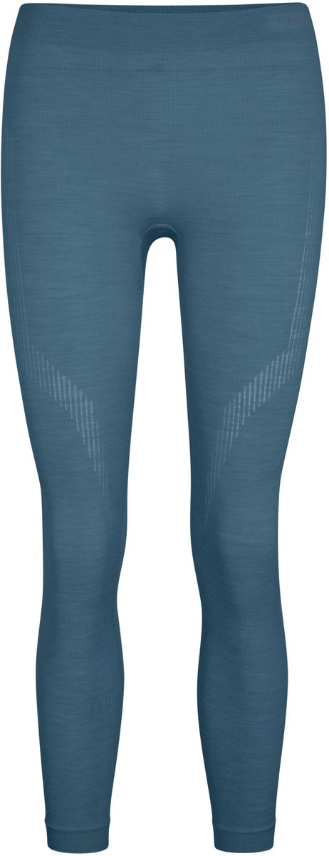 FALKE Wool-Tech Long Tights sneldrogend wol functioneel lang functioneel ondergoed dames blauw - maat L
