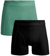 Groene en zwarte Muchachomalo boxershorts naast elkaar.