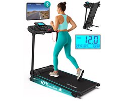 FITAGE Loopband - Wandelband met Bluetooth - Walking Pad - 12km/u met 3 Incline Levels - Treadmill - Loopbanden Elektrisch