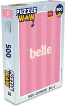 Puzzel Roze - Gestreept - Belle - Legpuzzel - Puzzel 500 stukjes