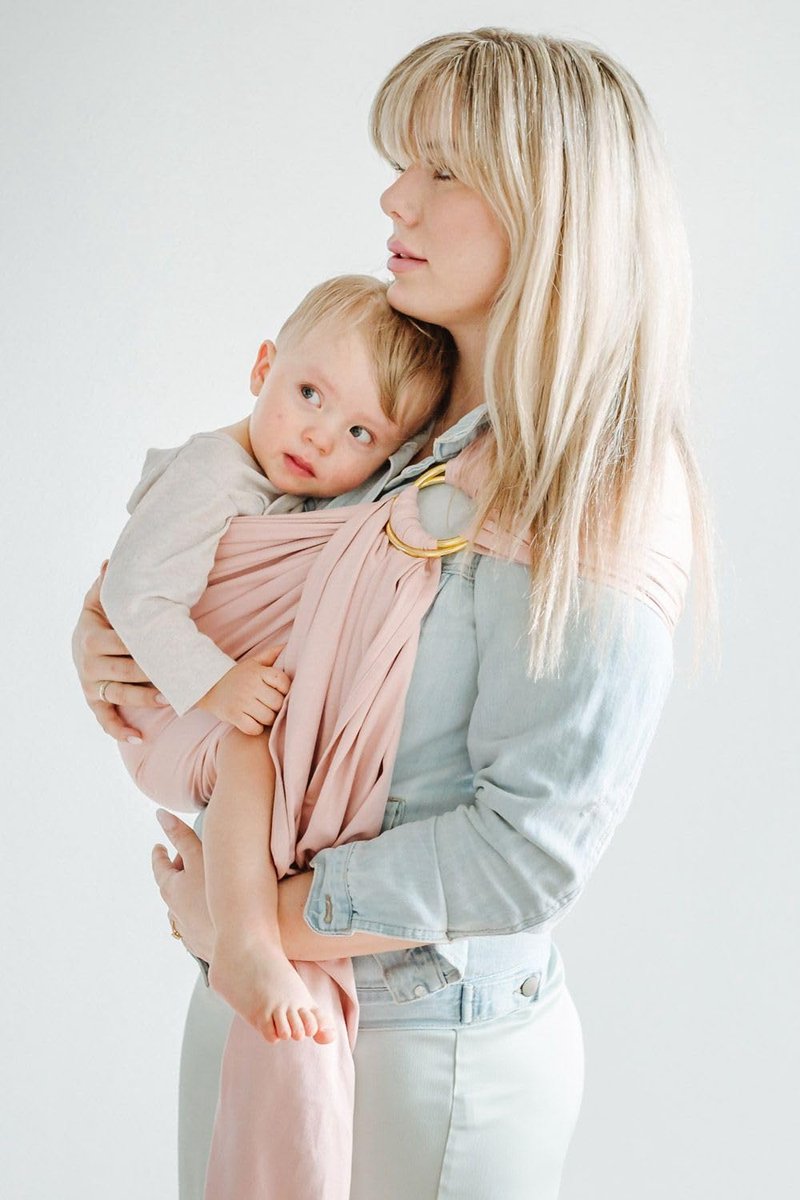 Ibenzoa® Biologische Draagdoek Ring Sling – 100% Biologisch Katoen KB A – Comfortabel Draagcomfort voor Baby’s van Geboorte tot 15 kg – Inclusief Handleiding – foto 4
