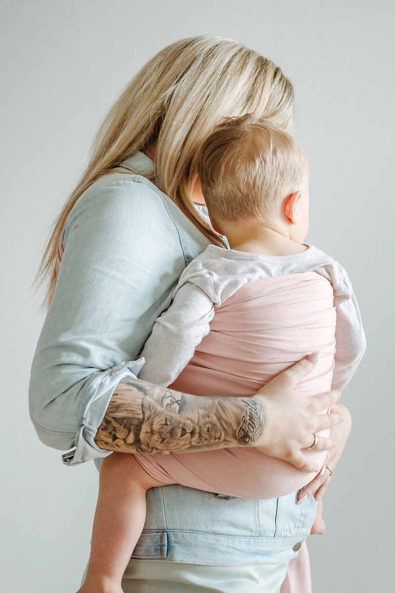 Ibenzoa® Biologische Draagdoek Ring Sling – 100% Biologisch Katoen KB A – Comfortabel Draagcomfort voor Baby’s van Geboorte tot 15 kg – Inclusief Handleiding – foto 2