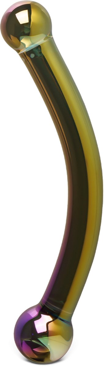 Luxe Gekleurde Glazen Dildo met Dubbele Kanten - Premium Kwaliteit
