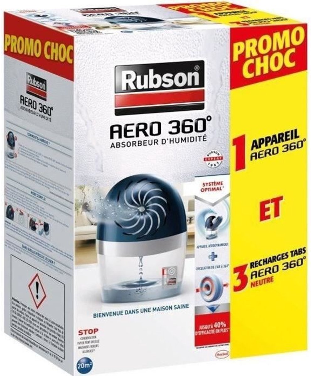 RUBSON Aero 360° Vochtabsorber Impact Promo 20 m² + 3 navullingen