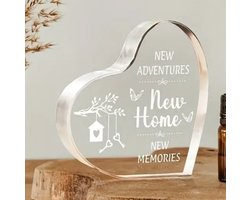 Cadeau - Home - Nieuw huis - Nieuwe Herinneringen - Geschenk - Hart - Kado
