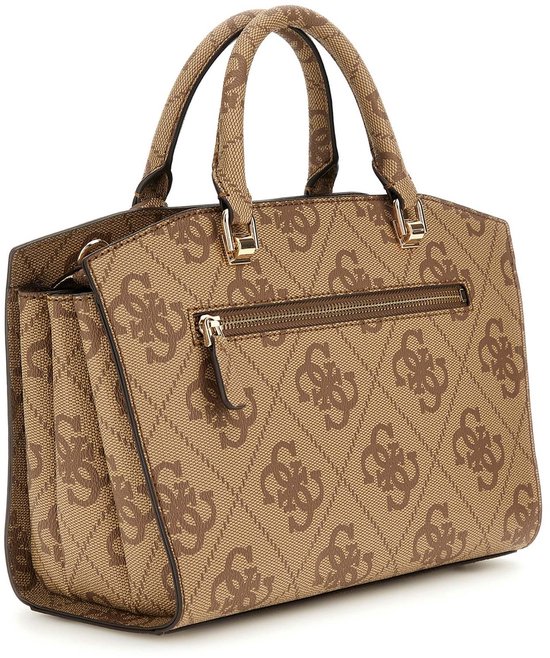 Guess NEDA TOP ZIP - Handtas - latte logo/beige
