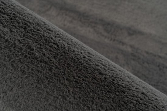 Lalee Paradise - ROND Super doux - Poils hauts - Tapis - doux Moelleux - confortable Tapis - Tapis - 160x160 cm ROND anthracite