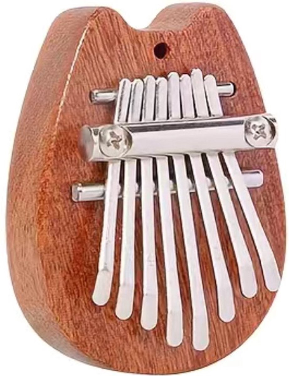 Nixnix® - Vingerpiano - Mini-kalimba - 8 toetsen - Mahonie hout