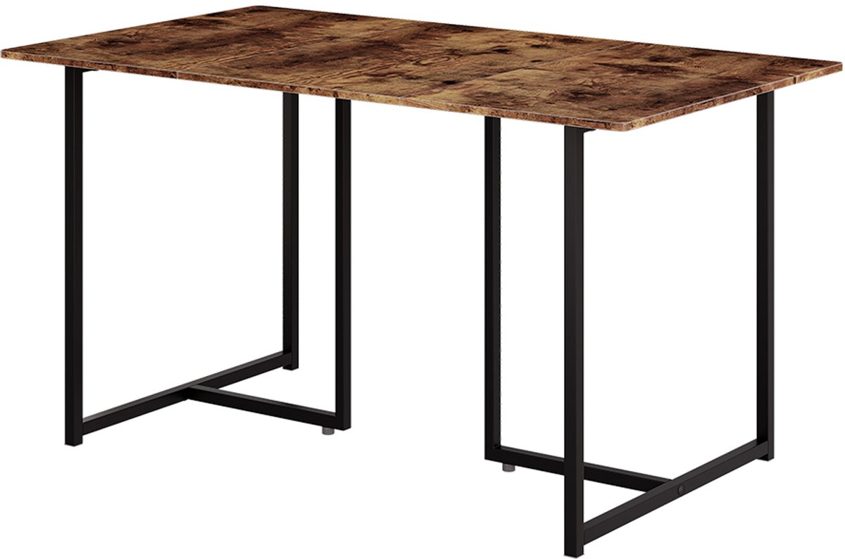 Vicco Merido Eettafel – 140 x 80 cm Eiken rustiek/zwart