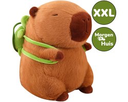 Topknuffels® - Capybara met Rugzak Pluche Knuffel XXL 70 cm – Grote XL Capibara Knuffels Knuffeldier - Groot Bruin Knuffels Dierenknuffel - Kapibara Kapybara - Speelgoed Kawaii Kussen - TikTok Plush Toy