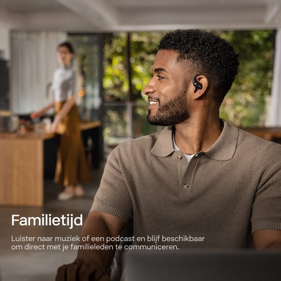 Shokz OpenFit 2+ Open-ear Sporthoofdtelefoon – Dolby Audio – Draadloze Oordopjes – Grijs