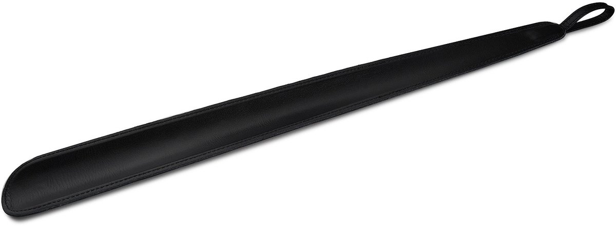 Leather Shoehorn - smooth black