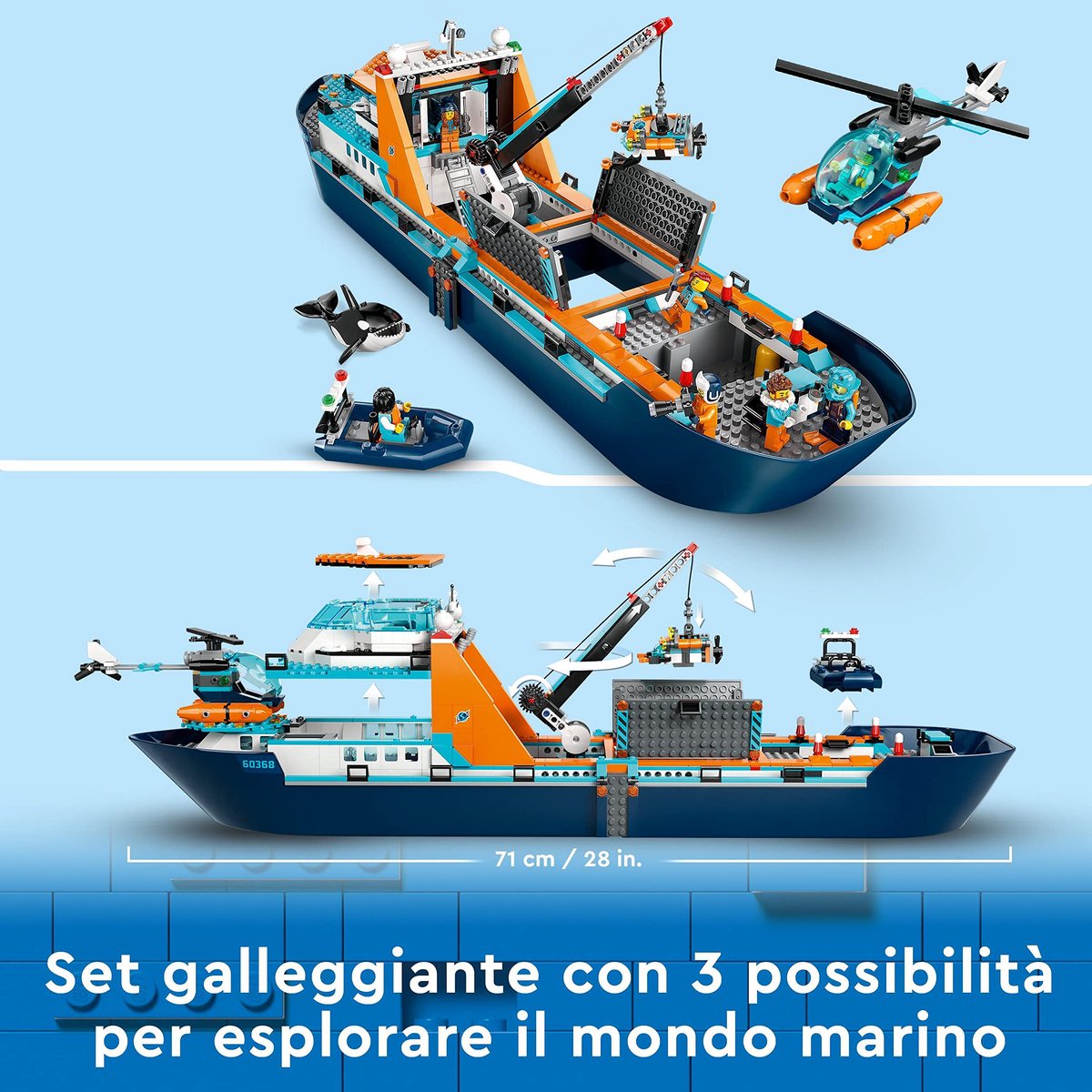 LEGO City Poolonderzoeksschip Groot Drijvend Boot Speelgoed Set voor Kinderen 7+ - 60368 — afbeelding 15