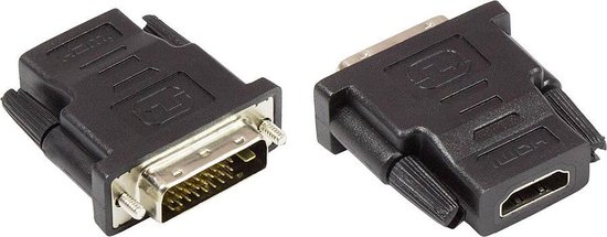 DVI-D Dual Link (m) - HDMI (v) adapter / zwart