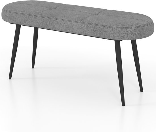 Canapé COSTWAY, 113 cm, banquette rembourrée avec coussins et pieds en métal, pouf, capacité de charge jusqu'à 300 kg, banc de maquillage, canapé-lit pour entrée, salon, 113 x 40 x 48 cm