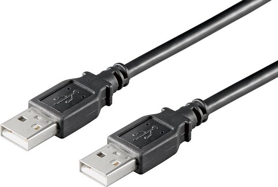 USB naar USB kabel - USB2.0 - tot 0,5A / zwart - 0,50 meter | bol.com