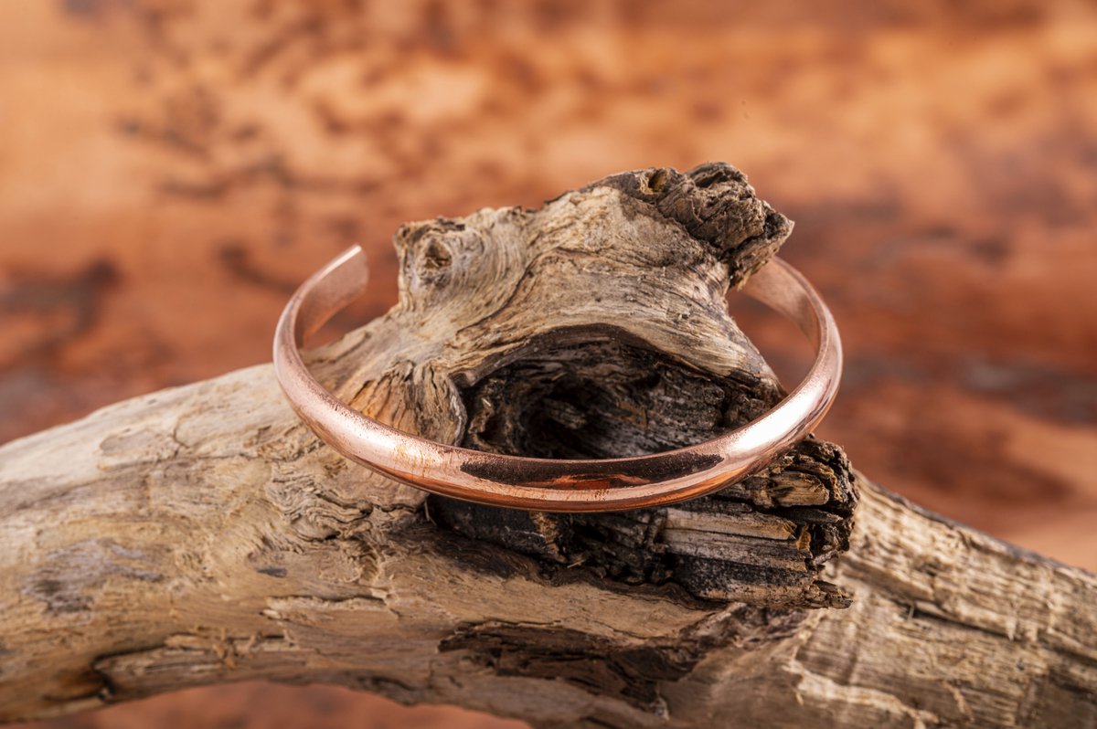 Koperen armband glad