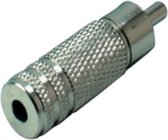 Tulp mono (m) - 3,5mm Jack mono (v) adapter / metaal