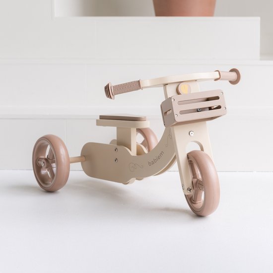 Babiem Loopfiets James - Hout - van 3 naar 2 Wielen - Vanaf 1 jaar