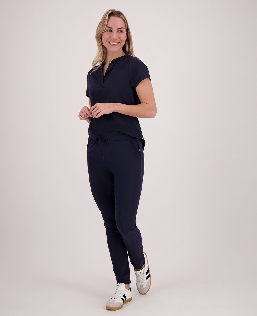 Je m'appelle Travelstof At Work Broek Regular fit Met stretch - Blauw - Maat L