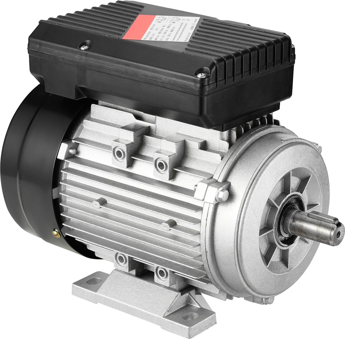 Elektromotor 1-Fase, 0,75 kW - 220-240V/5,45A - 1400 tpm - 80 B3 Frame - Licht Industrieel Gebruik