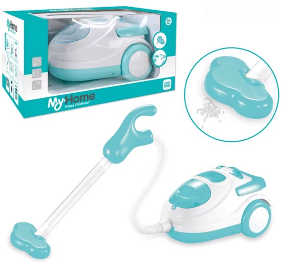 Playos® - Speelgoedstofzuiger - Blauw - Schoonmaak Speelgoed - Rollenspel Speelgoed - Mini Speelgoed Stofzuiger