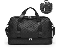 YONO Reistas Handbagage - Weekendtas 50 × 30 × 25 - Duffel Bag - Dames - Heren - Zwart