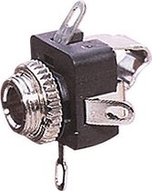 3,5mm Jack (v) inbouw connector - plastic - 3 soldeerpunten / stereo