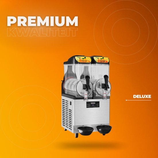 Professionele Slush puppy machine - 12L - Voor Ijskoude Drankjes - Frozen drink maker van Roestvrij Staal - Dubbele tank van Merkloos — afbeelding 2