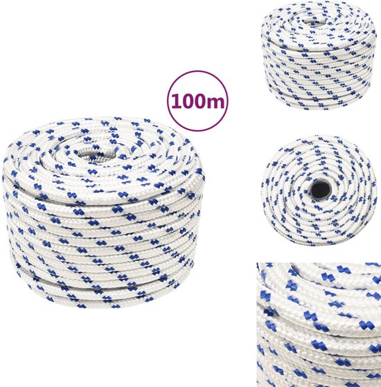 Corde de travail Blanc 8 mm 250 m polypropylène vidaXL | Leroy Merlin