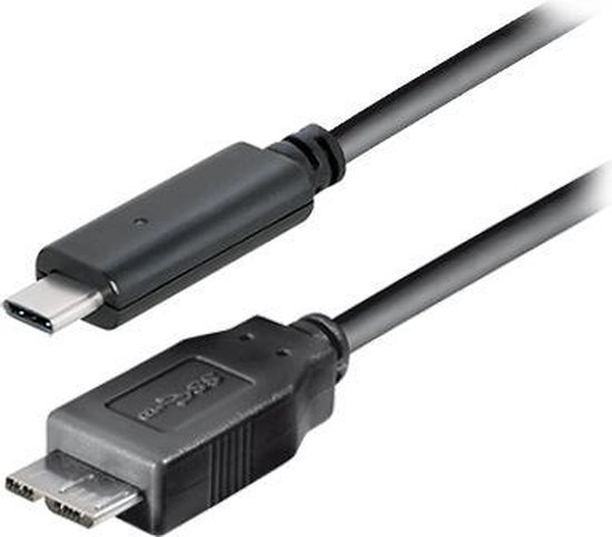 bol.com | Transmedia USB-C naar USB Micro B kabel - USB3.1 Gen 2 / zwart -  1 meter