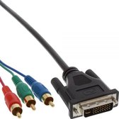 Transmedia DVI-I Dual Link - Tulp component video kabel - 3 meter