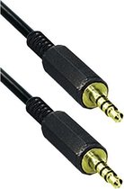 3,5mm Jack 4-polig audio/video kabel / zwart - 1 meter