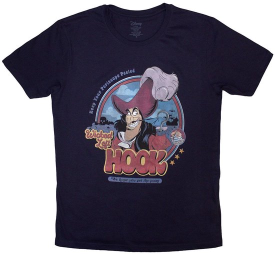 Disney Peter Pan - Wicked Left Hook Heren T-shirt - 2XL - Donkerblauw