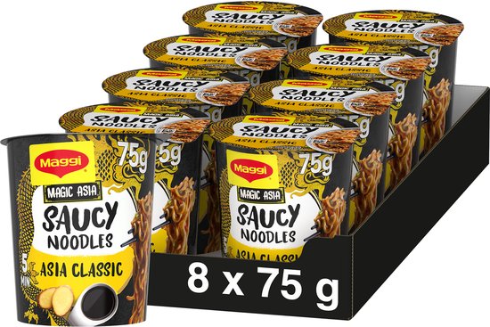 Maggi Saucy Noodles Asia Classic - 8 stuks x 75g - Voordeelverpakking
