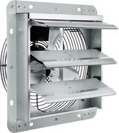 Ventilateur d'extraction à persiennes, 254 mm, haute vitesse, 1 400 tr/min, 753 pi³/min, montage mural en aluminium, ventilateur de grenier avec moteur à AC
