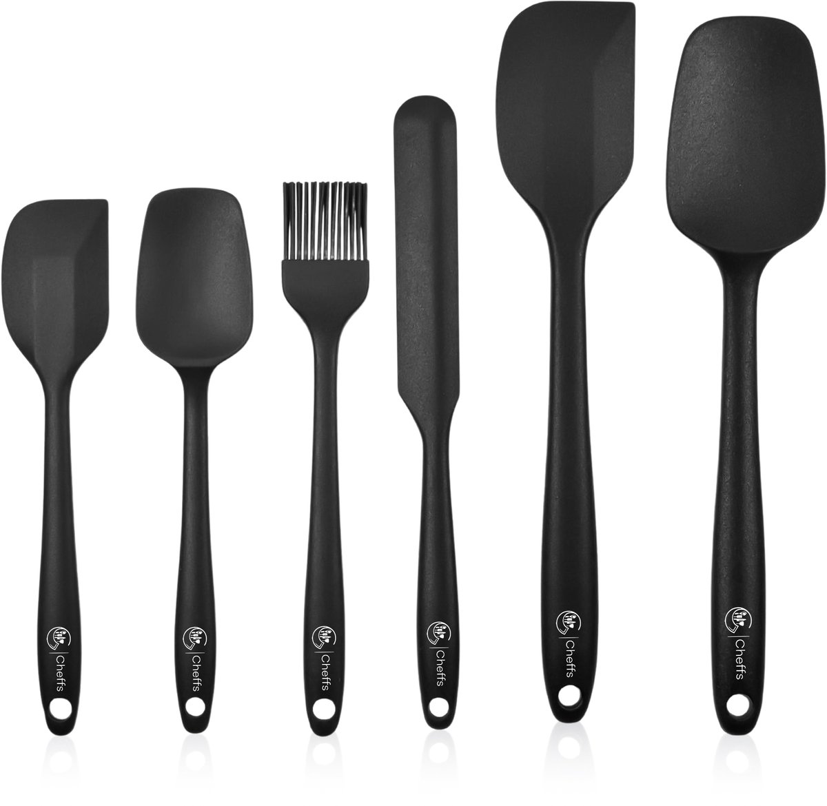 Cheffs® 6-delige Spatelset – Pannenlikker – Vaatwasserbestendig – Pottenlikker – Hittebestendig