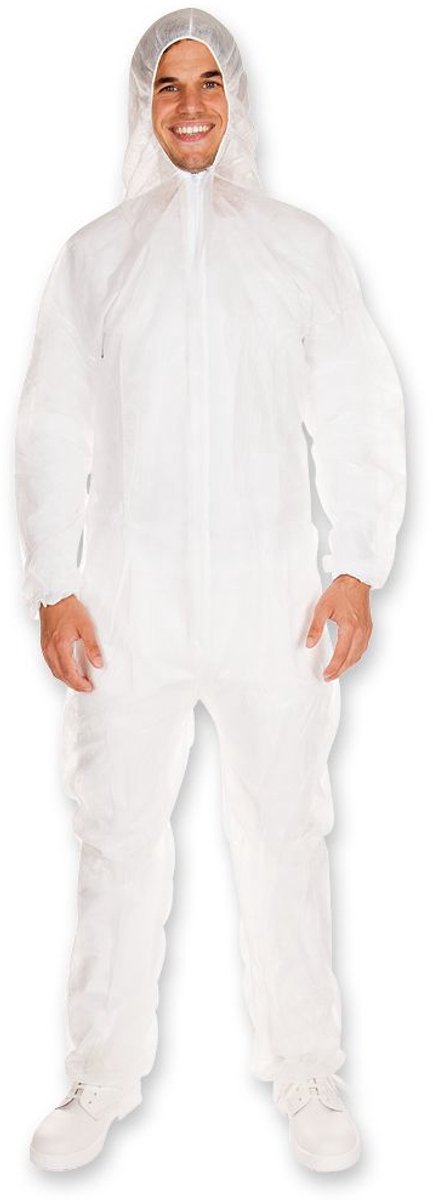 Hygostar Wegwerp Overall Wit XXL - Coverall 40g/m² - Beschermende Kleding voor Professioneel Gebruik