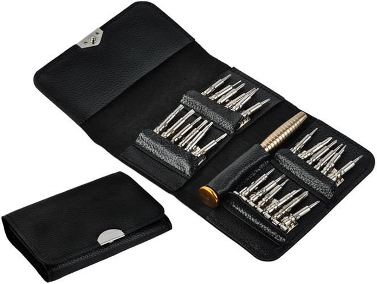 MOZY® - Precisieset Schroevendraaier - 25 in 1 - in Etui - Precisie Schroevendraaier - Schroevendraaier Set - Gereedschapsset - Survival - Noodset