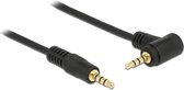 3,5mm Jack 4-polig audio/video kabel AWG24 - haaks / zwart - 5 meter