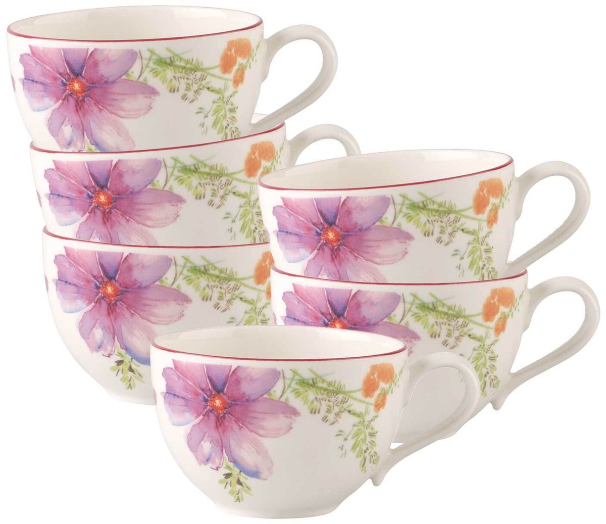 Frühstückstassen Mariefleur Basic 290 ml Set van 6