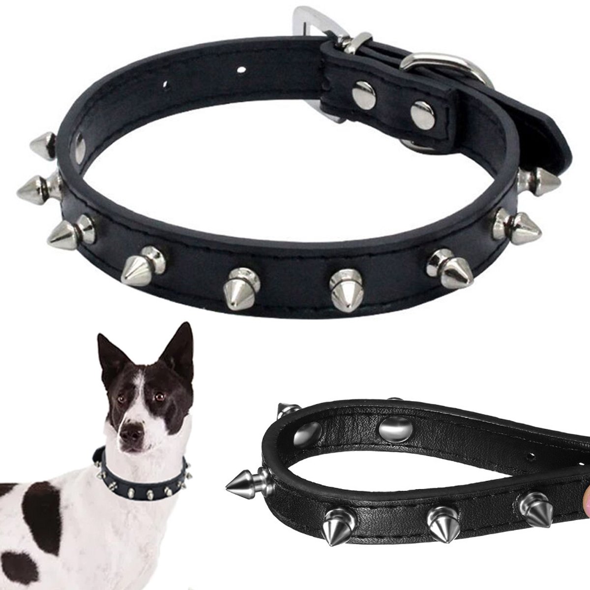 Video's over Wat is Echte Leren Hondenhalsband voor Wandelen & Training Zware Hondenhalsband met Handvat