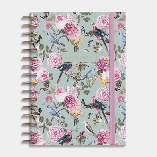 Hobbit - A5 Agenda 2025-2026 - 1 week op 2 pagina's - Harde Kaft - Ringband Agenda A5 (14,8 x 21 cm) - Romantisch