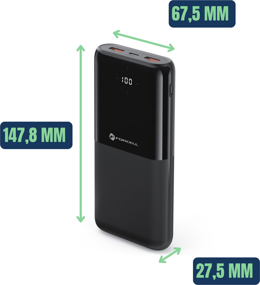 Forcell Powerbank 20.000 mAh voor op Reis - afbeelding 2