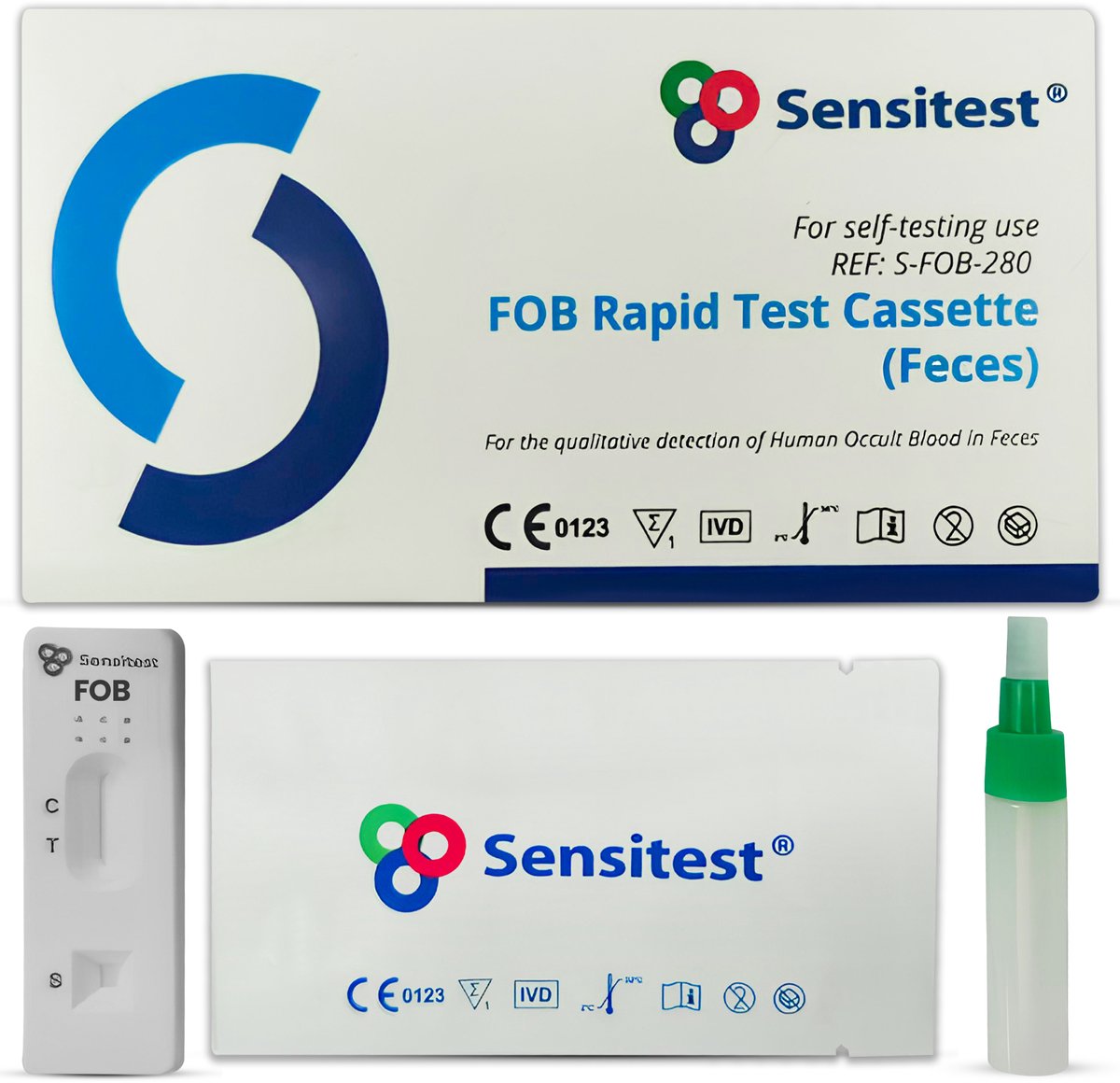 Goedkoopste FOB Sneltest – Zelftest voor Bloed in Ontlasting – Binnen 5 minuten resultaat – Eenvoudig thuis uit te voeren – 1 stuk