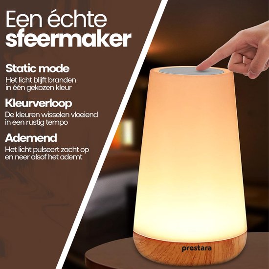Nachtlampje Kind & Volwassene - Dimbare RGB Wake Up Light - USB LED — afbeelding 5