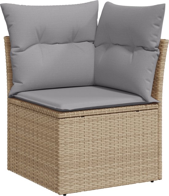 vidaXL - Tuinbank - Set - 8 - st - Beige - Poly - rattan