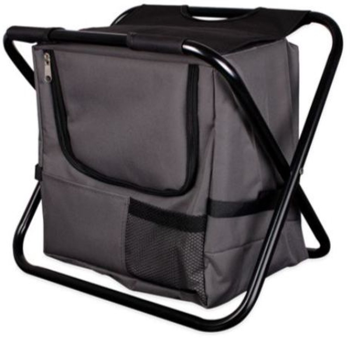 Spetebo - Opvouwbare campingstoel met koeltas - Campingkruk - Vouwkruk - 21 liter